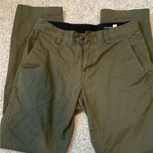 Volcom Olive Chino Pants for Men